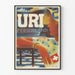 Plakat vintage Uri Ferienland, ilustracja dekoracyjna wakacji szwajcarskich