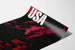 Plakat Jazz USA z muzykami w czerwonym świetle