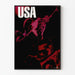 Plakat Jazz USA z muzykami w czerwonym świetle