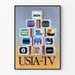 Plakat vintage USIA-TV Pyramida telewizorów retro