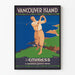 Plakat vintage Vancouver Island Golf - Sportowa dekoracja ścienna