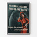 Plakat vintage Choroby weneryczne pokrywają Ziemię - Retro dekoracja ścienna