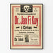 Plakat vintage Dr. Jan Fi Koy - Dekoracja ścienna Cyrk