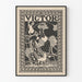 Plakat vintage Victor Bicycles - Retro dekoracja ścienna w czerni i bieli
