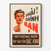 Wintage plakat wietnamski Phải Chính Ban dekoracja ścienna