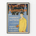 Plakat Vintage Widoki Manhattan - Dekoracja Ścienna Retro