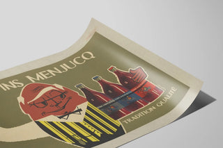 Plakat Vintage Wina Menjucq Tradycja Jakość — widok dzieła