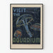 Plakat vintage dekoracji ściennej akwarium meduza
