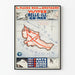 Plakat vintage Belle-Île-en-Mer Bretania mapa turystyczna