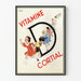 Plakat vintage witamina D kory nadnerczy - dekoracja ścienna dla dzieci
