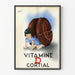Plakat vintage Witamina D Kortyzol autorstwa René Le Texier