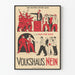 Vintage plakat propagandowy niemieckiego Volkshaus Nie dekoracyjny