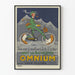 Plakat vintage Rower Omnium Globe Trotter dekoracja ścienna