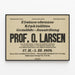 Plakat wystawy sztuki Prof. O. Larsena 1929 — oprawiony obraz na ścianie