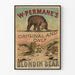 Plakat Vintage W. Permane's Blondin Bear - Plakat dekoracyjny retro