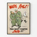 Plakat vintage wojenny - SZPIEGI! Dekoracja ścienna retro