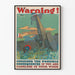 Plakat Vintage Ostrzeżenie - Konsekwencje braku dbałości w pracy