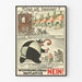 Niemiecki plakat vintage o zakwaterowaniu i inicjatywie budowlanej