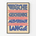 Plakat reklamowy Vintage Wasche Prezenty Wyprzedaż Lang & Cie