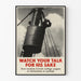 Plakat Vintage Marine: Uważaj na Słowa