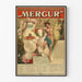 Plakat vintage dekoracja ścienna Wechselstuben Aktien Gesellschaft Mercur 1897