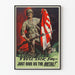 Plakat propagandowy Armii Stanów Zjednoczonych "Obejmiemy ich - Dajcie nam tylko metal"