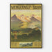 Plakat vintage Wengernalp Bahn Berner Oberland - Stacja Scheidegg
