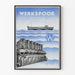 Plakat Werkspoor Amsterdam - Plakat przemysłowy vintage w kolorze niebieskim i czarnym