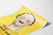 Wintage humorystyczny plakat Ben Turpin na żółtym tle