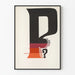 Nowoczesny plakat typograficzny "Where's the P?" do dekoracji ściennych