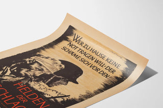 Witryna dekoracyjny plakat vintage niemiecki - Bohater bitwy