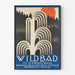 Plakat vintage z Wildbad im Schwarzwald w Czarnym Lesie