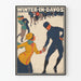 Plakat Vintage Zima w Davos - Jazda figurowa