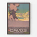 Plakat Vintage Stacja Narciarska Winterkurort Davos