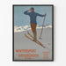Plakat vintage sportów zimowych w Graubünden, Szwajcaria