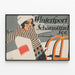 Plakat Vintage Wintersport Saarow - Dekoracja ścienna na zimę — oprawiony obraz na ścianie