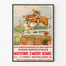 Plakat vintage wyścigów konnych Zawody wiosenne konne