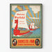 Plakat vintage statków Wikingów Burmeister i Wain