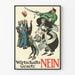 Niemiecki plakat vintage Wirtschaftsgesetz Nie, art déco, historyczna dekoracja ścienna