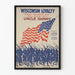 Plakat ścienny vintage Wisconsin Loyalty 1917 - Parada patriotyczna i flaga amerykańska