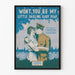 Plakat vintage romantyczny żołnierz i młoda kobieta nad brzegiem wody