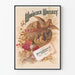 Plakat vintage Woodcock Whiskey dekoracja ścienna retro
