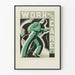 Plakat vintage Work With Care do dekoracji ściennych w stylu industrialnym