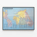 Międzynarodowy harmonogram emisji satelitarnej Poster Worldnet 1988 — oprawiony obraz na ścianie