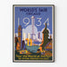 Plakat vintage Wystawa Światowa Chicago 1934 do dekoracji ścian