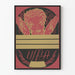 Plakat vintage WPA kobieta z kwiatami i zbożem