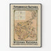Plakat vintage z polskiej kartografii przemysłowej i rzemieślniczej z lat 1910–1912