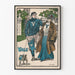 Dekoracyjny plakat vintage Yale z parą i buldogiem