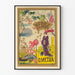 Plakat vintage Yedda Ballet tradycyjna dekoracja japońska