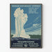 Plakat vintage Park Narodowy Yellowstone Służba Strażników Przyrodników